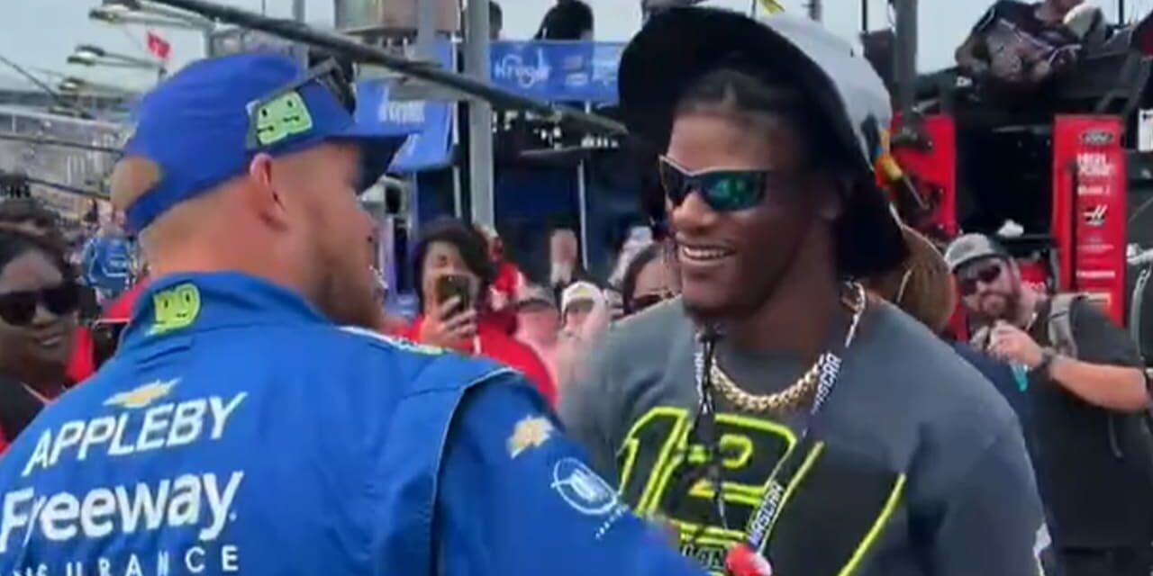 Lamar Jackson Makes Appearance at NASCAR Race