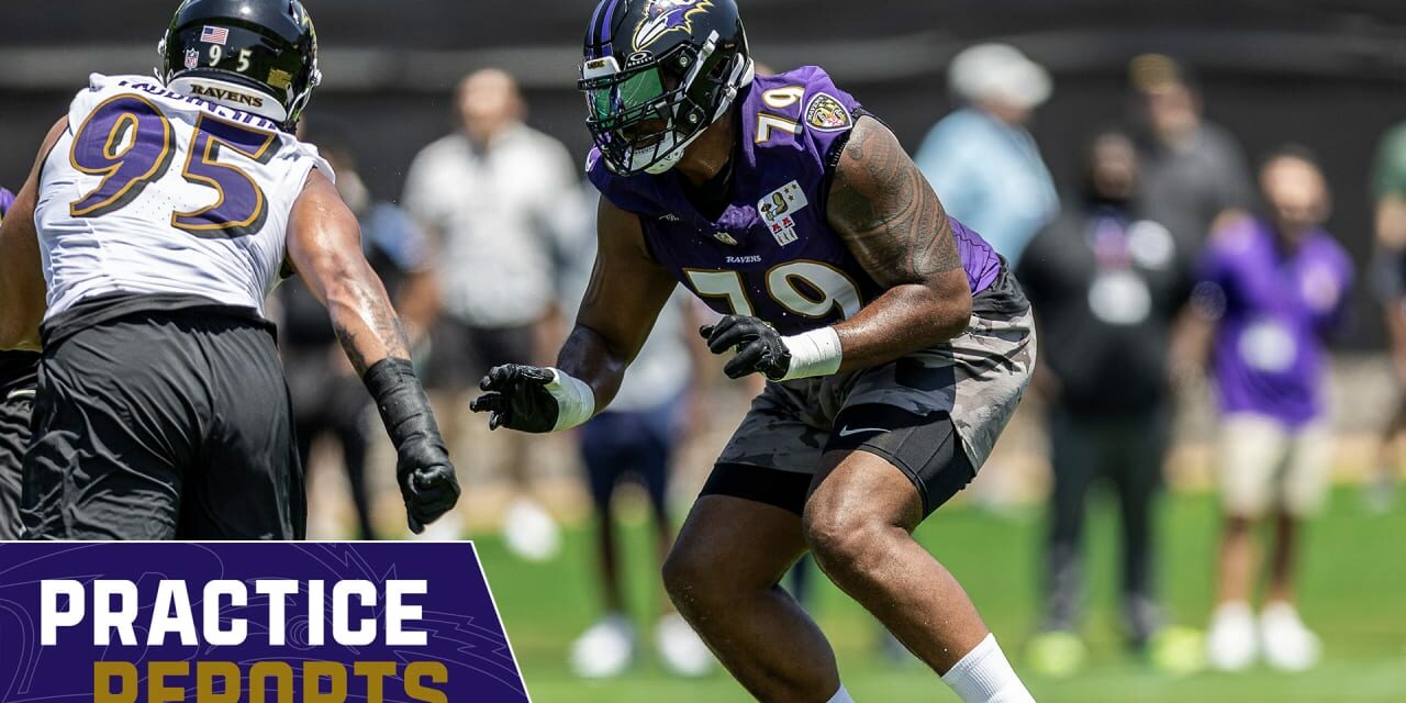 Practice Report: Ronnie Stanley Makes Like a Wide Receiver After Catching Deflected Pass