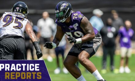 Practice Report: Ronnie Stanley Makes Like a Wide Receiver After Catching Deflected Pass