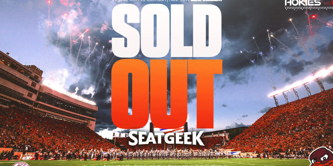 Sellout announced for Virginia Tech versus Clemson football game