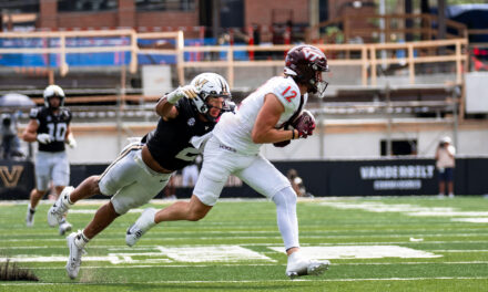 Stephen Gosnell 44 yd reception (Vanderbilt)