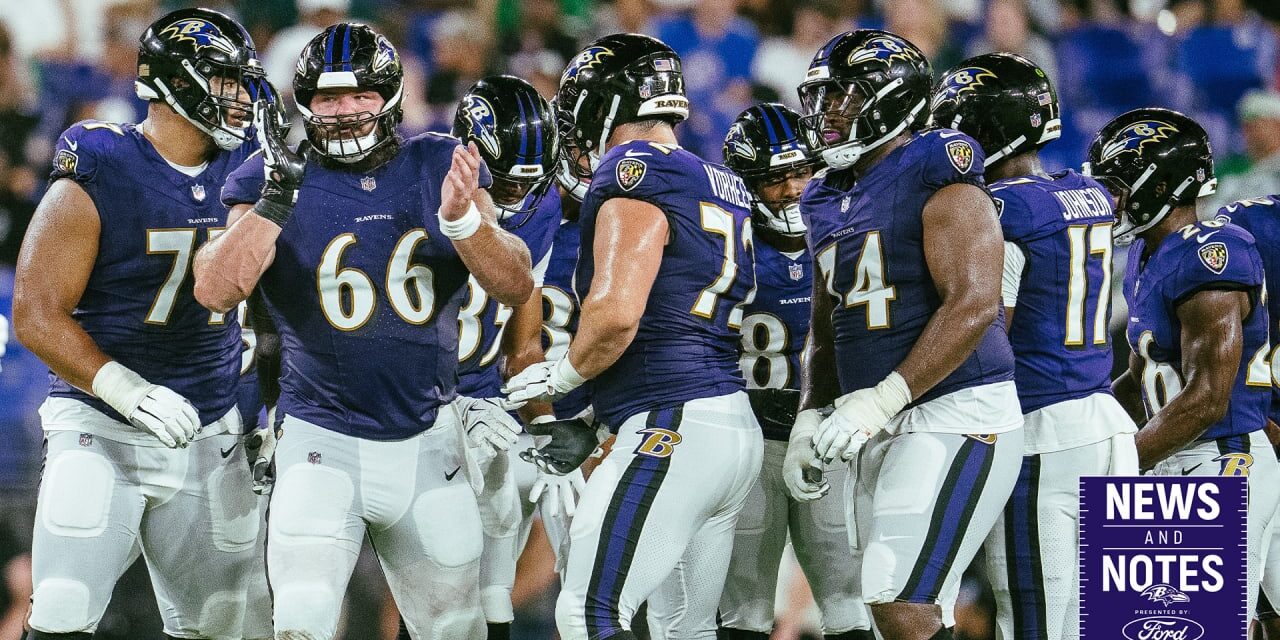 News & Notes: John Harbaugh Won’t Announce Starting Offensive Line Before Week 1