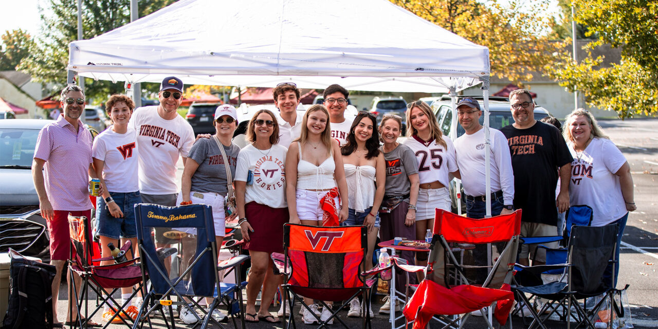 Hokie Nation tailgating for the White Effect game