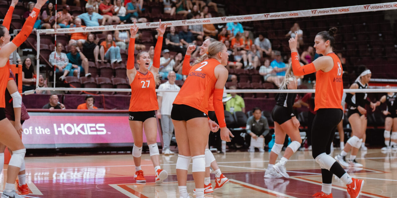 Hokies set four career-highs in four-set win over Rider