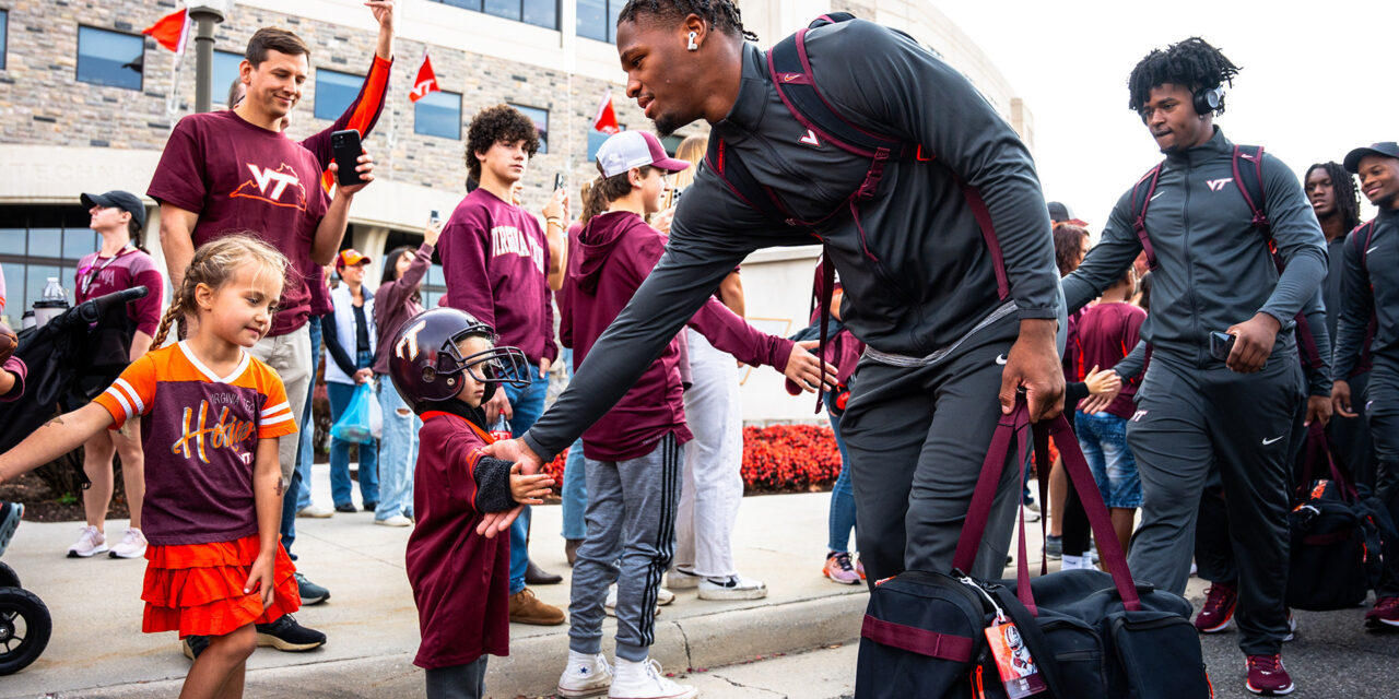 Hokie Village and Hokie Walk becomes a Maroon Effect