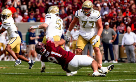 Sack by Wilfried Pene (Georgia Tech)