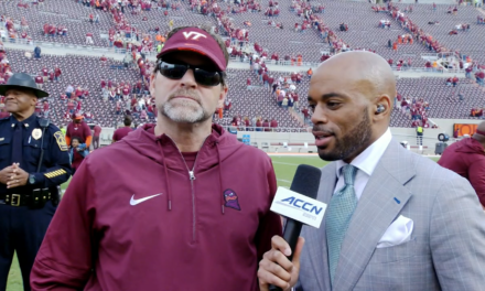 Coach Pry on-field postgame interview (GT)