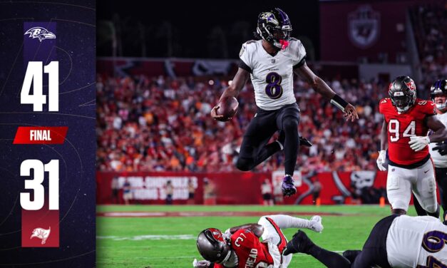 Game Recap: Ravens Score 34 Unanswered to Defeat Buccaneers