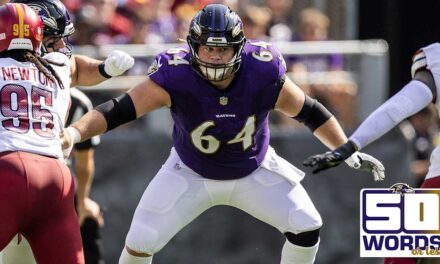 50 Words or Less: Tyler Linderbaum Is the Glue to Ravens' Gelling Offensive Line