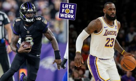 Late for Work: Lamar Jackson Compared to Michael Jordan & LeBron James After Historic Play