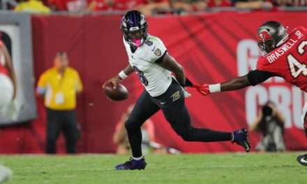 The Lamar Jackson Five Lights Up Buccaneers on 'Monday Night Football'