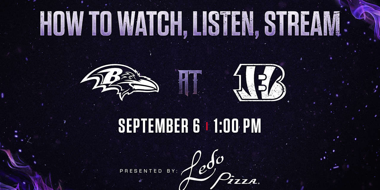 How to Watch, Listen, Live Stream Ravens at Bengals, Week 5