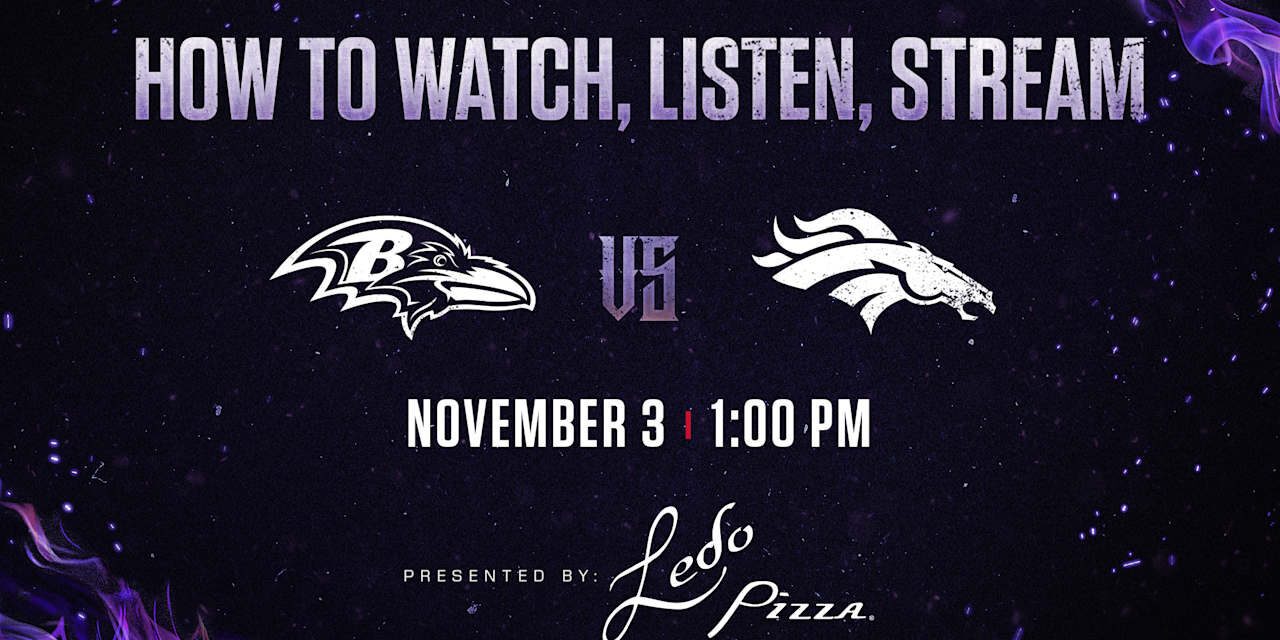 How to Watch, Listen, Live Stream Ravens vs. Broncos, Week 9