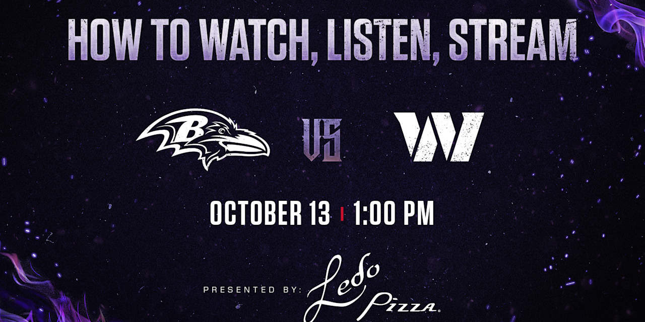 How to Watch, Listen, Live Stream Ravens vs. Commanders, Week 6