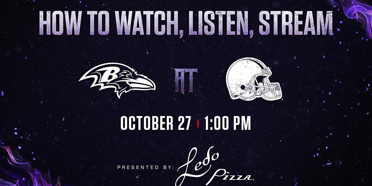 How to Watch, Listen, Live Stream Ravens at Browns, Week 8