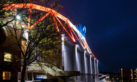 Virginia Tech football arrives at JMA Wireless Dome