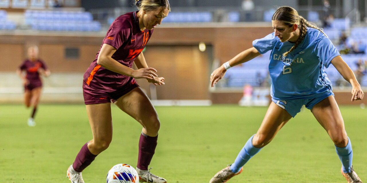 No. 12 Hokies fall to No. 8 North Carolina, 2-0, in ACC Tournament