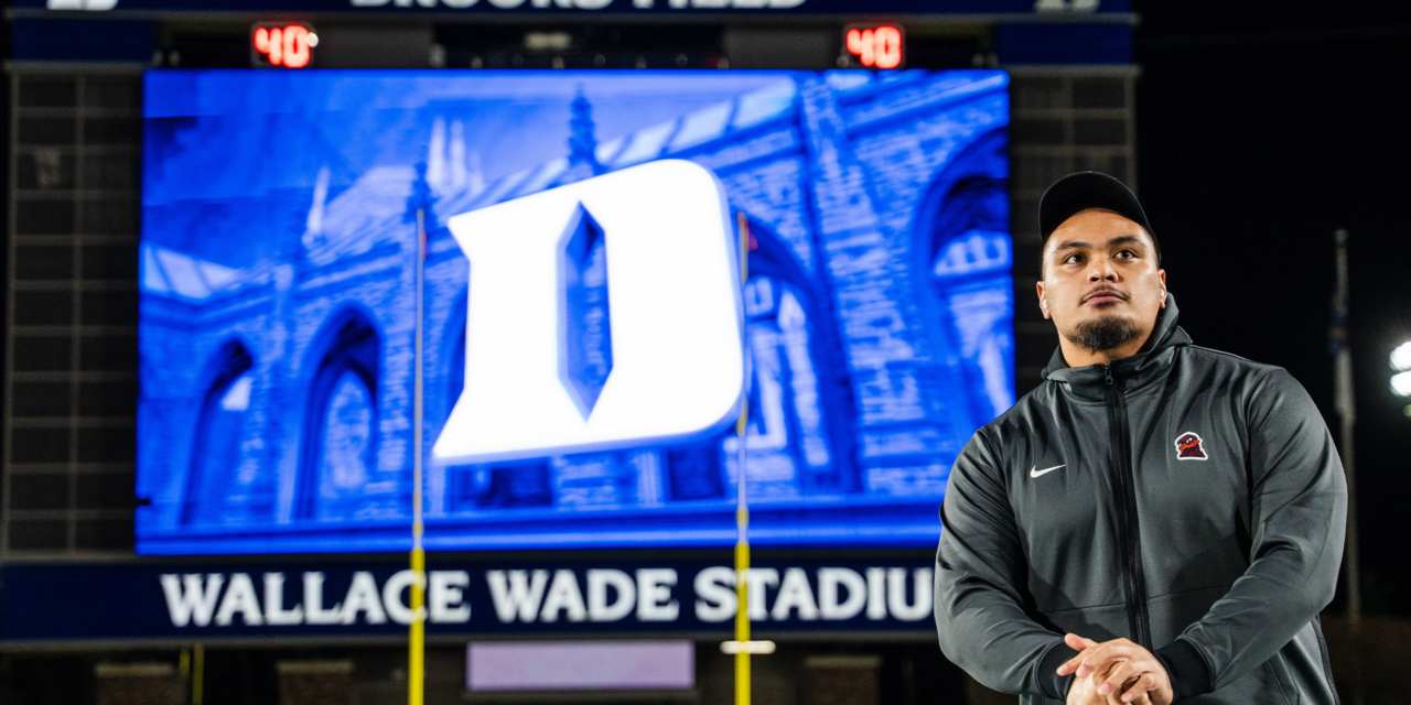 Virginia Tech football arrives at Wallace Wade Stadium