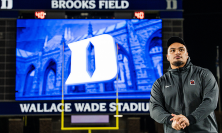 Virginia Tech football arrives at Wallace Wade Stadium