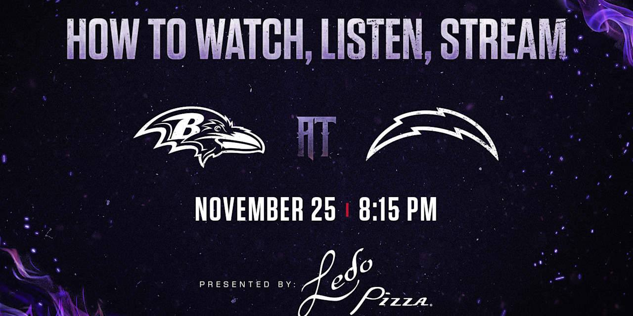 How to Watch, Listen to, Live Stream Ravens at Chargers 'Monday Night Football'