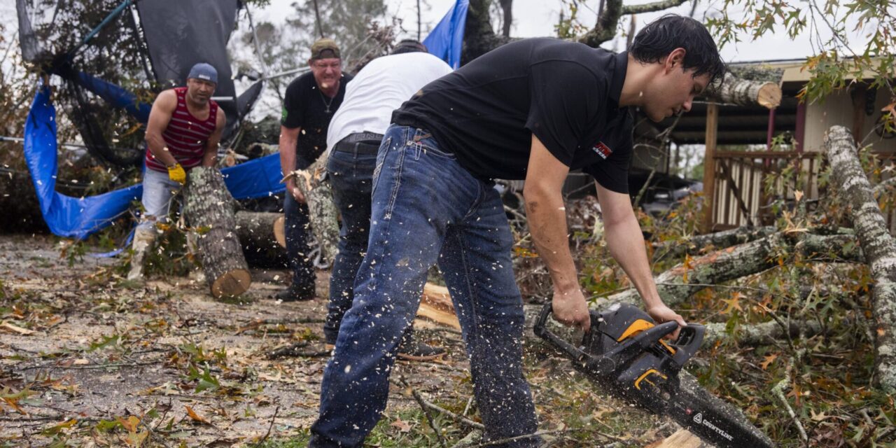 Southerners are cleaning up from tornadoes that swept the region