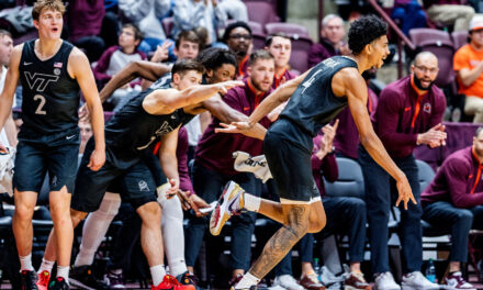 Bench production powers Hokies past Aggies, 95-67