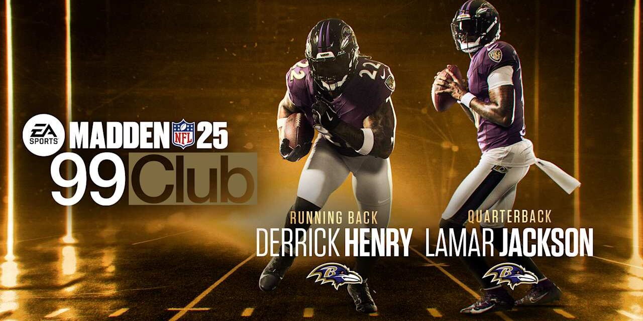 Lamar Jackson, Derrick Henry Join Madden 99 Club