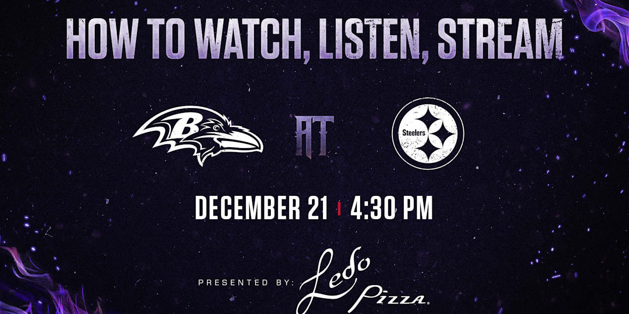 How to Watch, Listen to, Live Stream Ravens vs. Steelers, Week 16