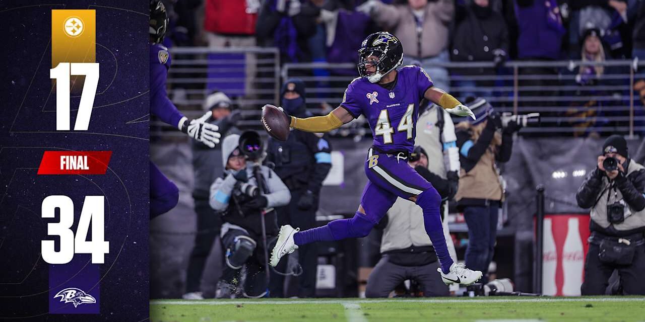 Game Recap: Ravens Clinch Postseason Berth, Stay Alive in AFC North With Win Over Steelers