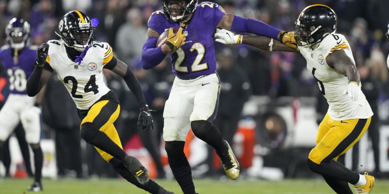 Jackson and Henry lead the way as the Ravens run over the rival Steelers 28-14 in the AFC playoffs