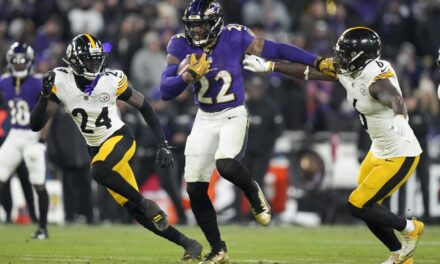 Jackson and Henry lead the way as the Ravens run over the rival Steelers 28-14 in the AFC playoffs