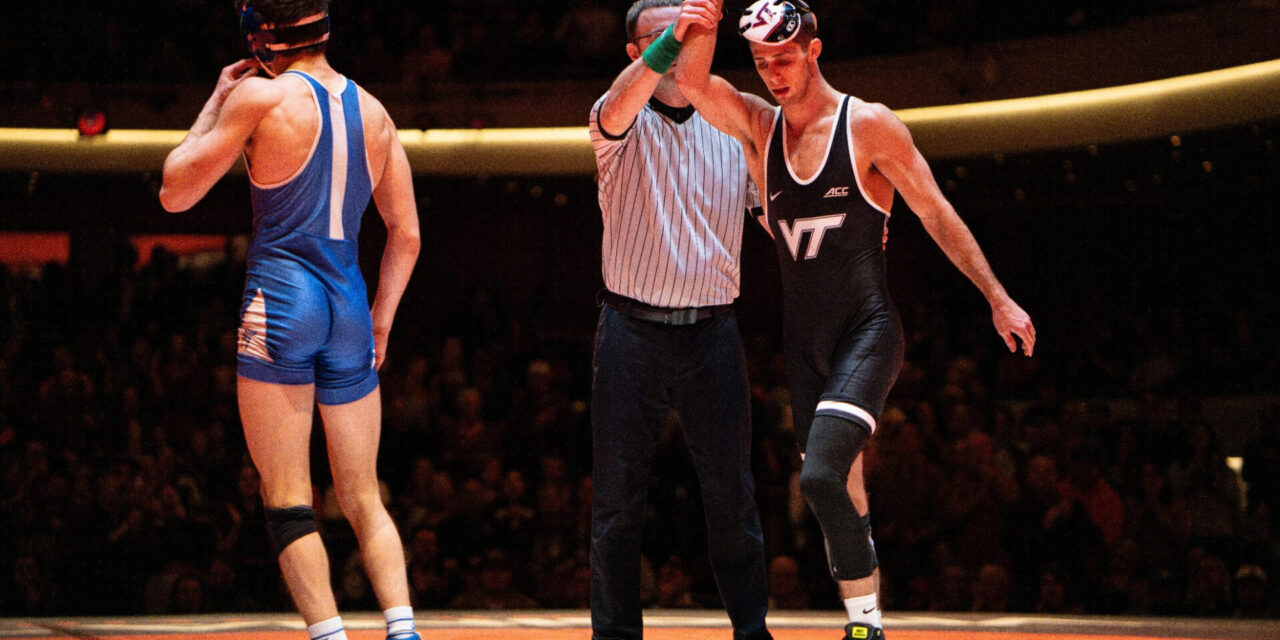 Wrestling dispatches Duke to notch first conference win 31-17