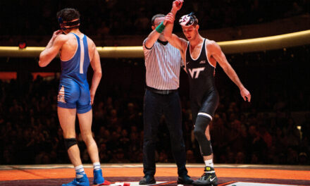 Wrestling dispatches Duke to notch first conference win 31-17