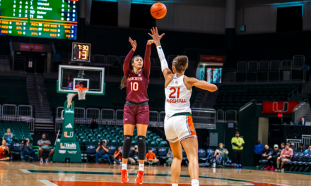 Carys Baker drains seven 3’s at Miami