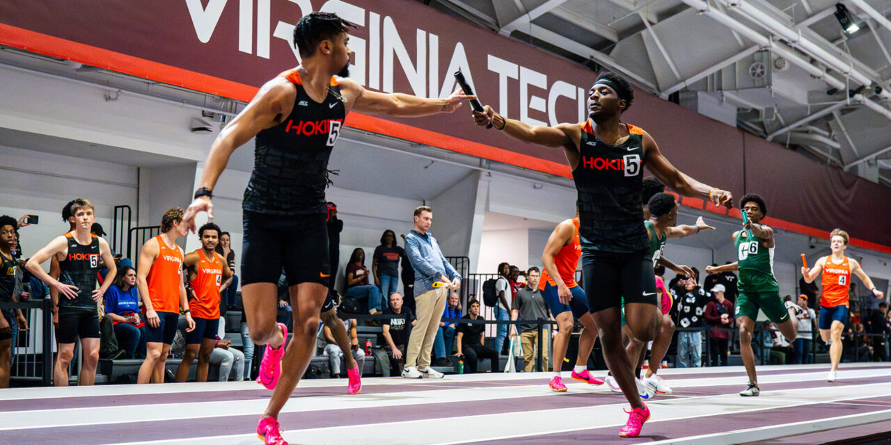 Hokies shatter ACC and program record in the men’s 4x400m at Red Raider Invite