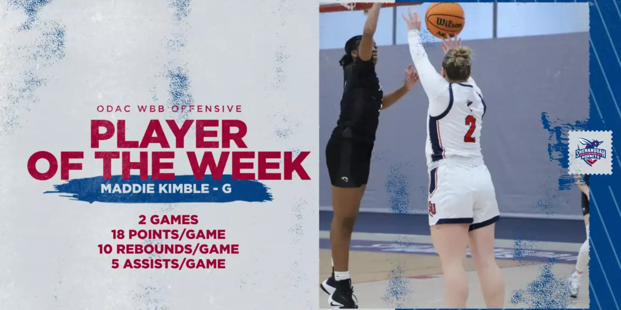 Kimble Wins ODAC Offensive Player of the Week