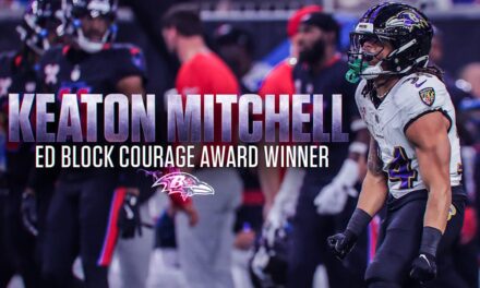 Keaton Mitchell Named Ravens’ Ed Block Award Winner