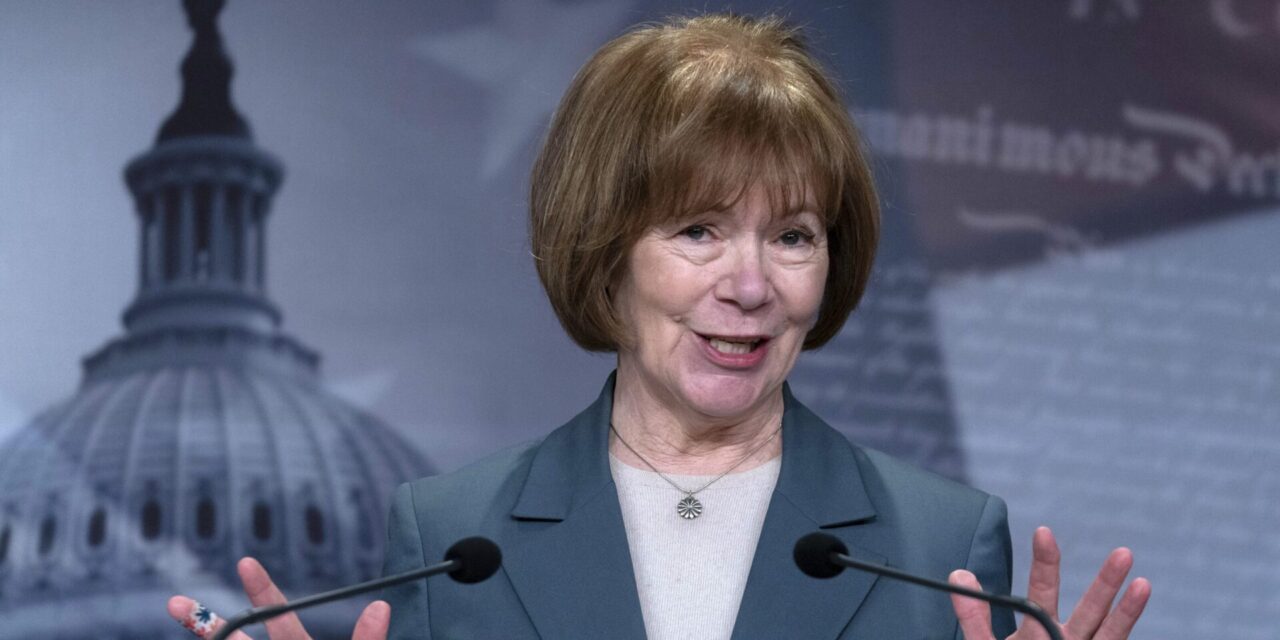 Sen. Tina Smith of Minnesota won’t seek reelection, dealing blow to Democrats’ hopes to take Senate