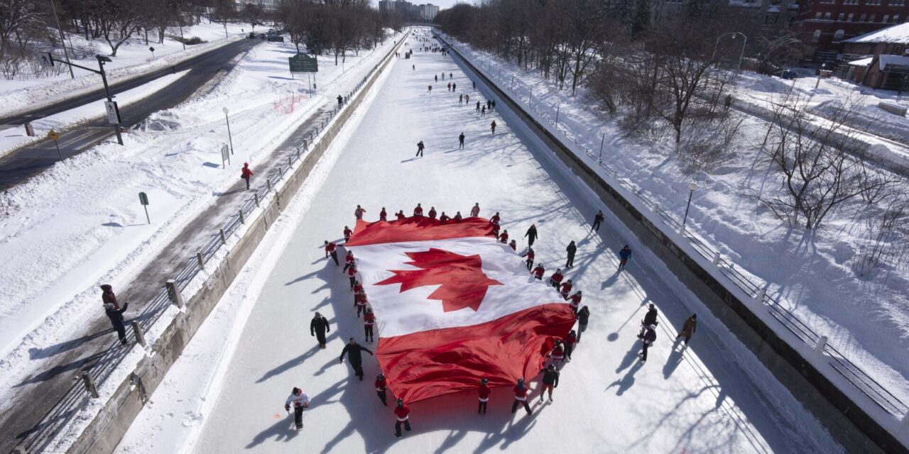 Defiant Canadians mark their flag’s anniversary as Trump hopes to make their country a state