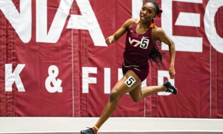 Hokies collect one program record and two national records during Valentine’s Day weekend competition