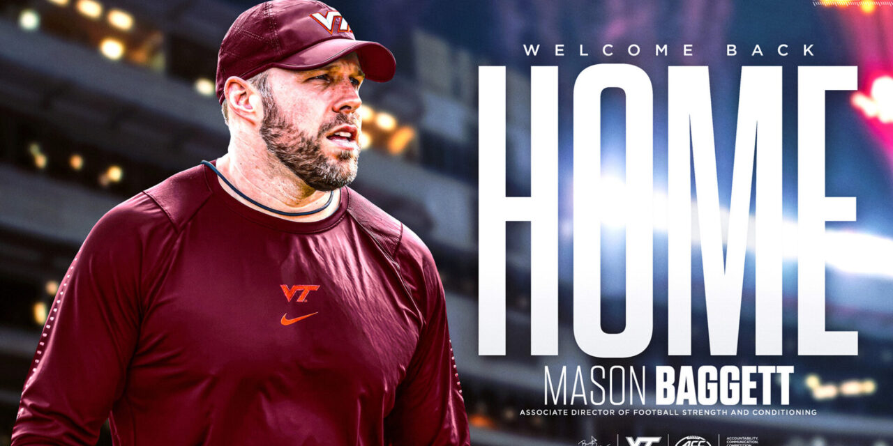 Mason Baggett returning to Virginia Tech as associate director of strength and conditioning