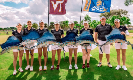 Delon, Hokies reign atop leaderboard to open spring season