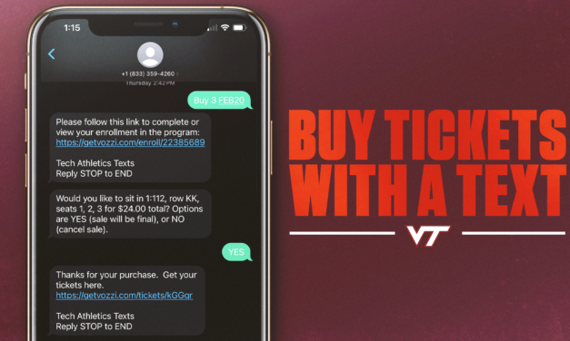 Virginia Tech Athletics Introduces Text-to-Buy SMS Ticketing Service for Fans