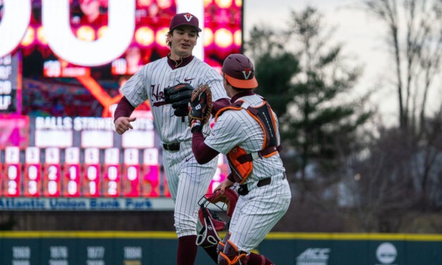 Virginia Tech navigates through tricky midweek test to sink ETSU, 8-6