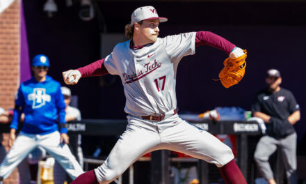 Brett Renfrow fans nine as Hokies topple Sycamores, 10-2