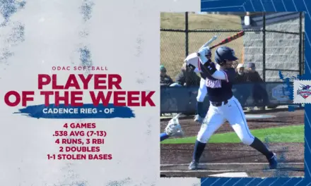 Rieg Named ODAC Player of the Week