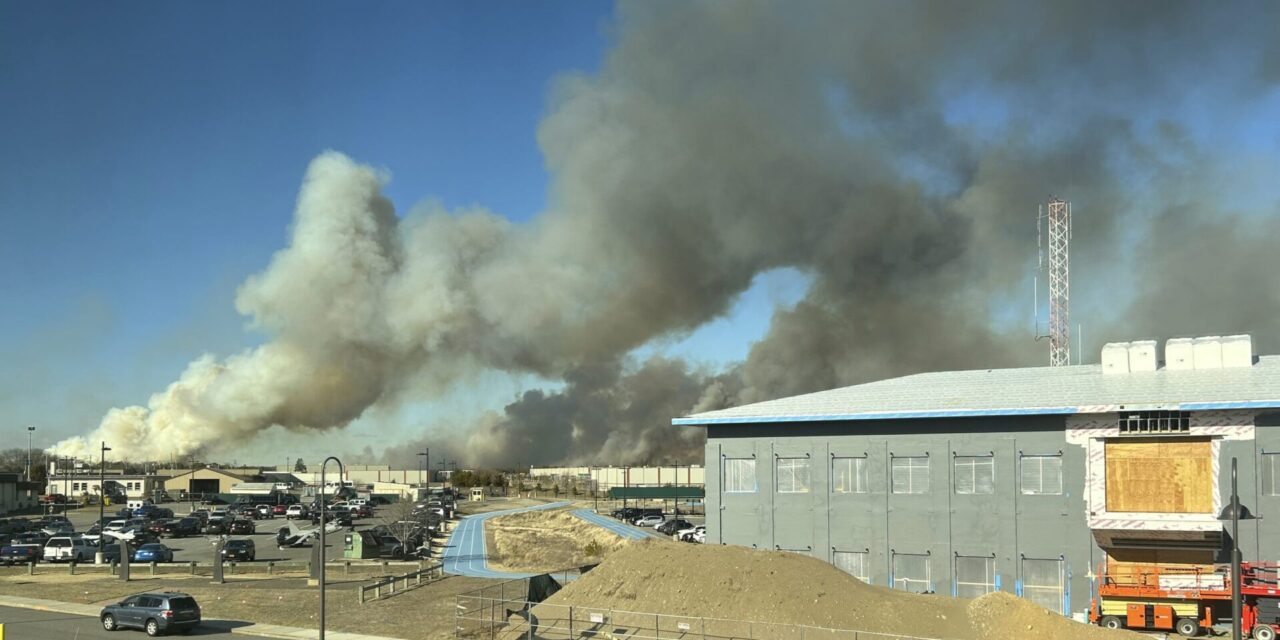 Brush fires on New York’s Long Island shoot flames and smoke into the sky