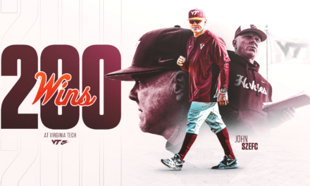 Hokies put away Kent State, 7-2, for Szefc’s 200th win at Virginia Tech