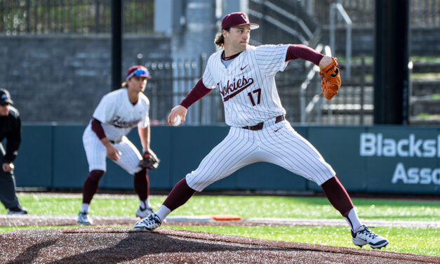 Renfrow shoves, Tackett blasts two homers as Hokies hold off No. 16 Louisville