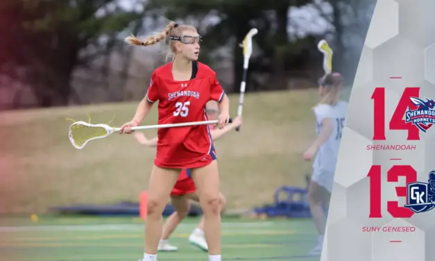 Webster’s Late Goal Lifts Shenandoah Over SUNY Geneseo, 14–13